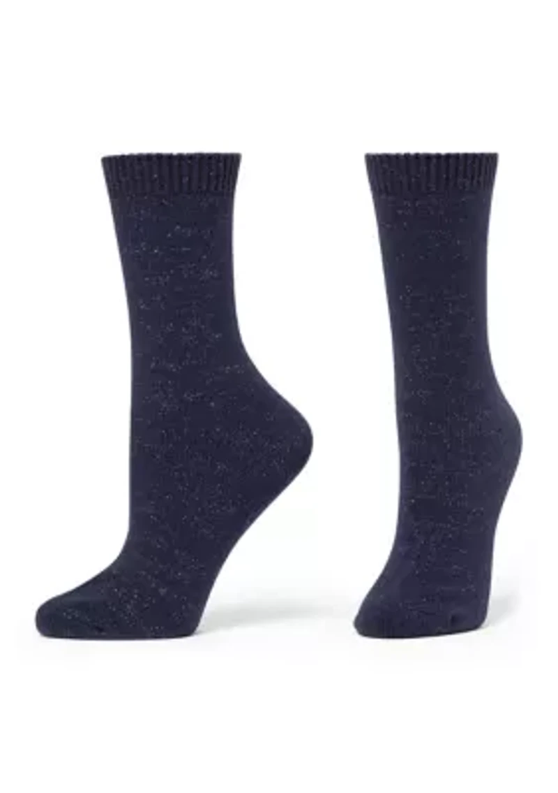 Sparkled Marled Crew Socks
