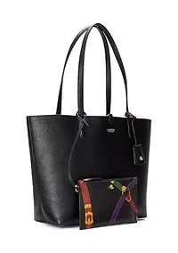 Faux-Leather Reversible Tote