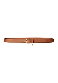 Charm Saffiano Leather Belt