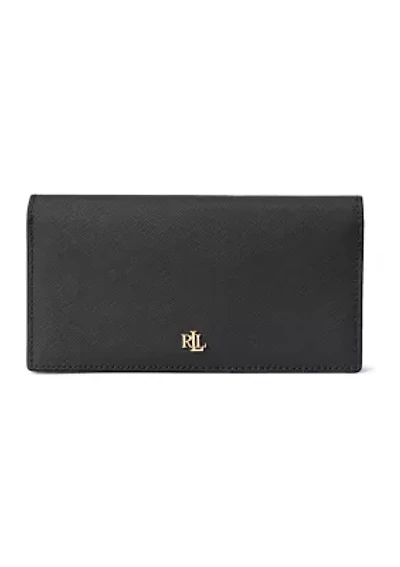 Crosshatch Leather Slim Wallet