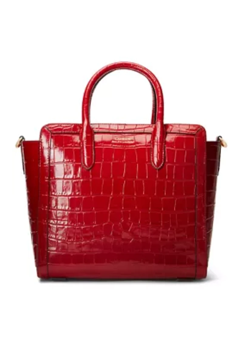 Embossed Leather Medium Tyler Tote