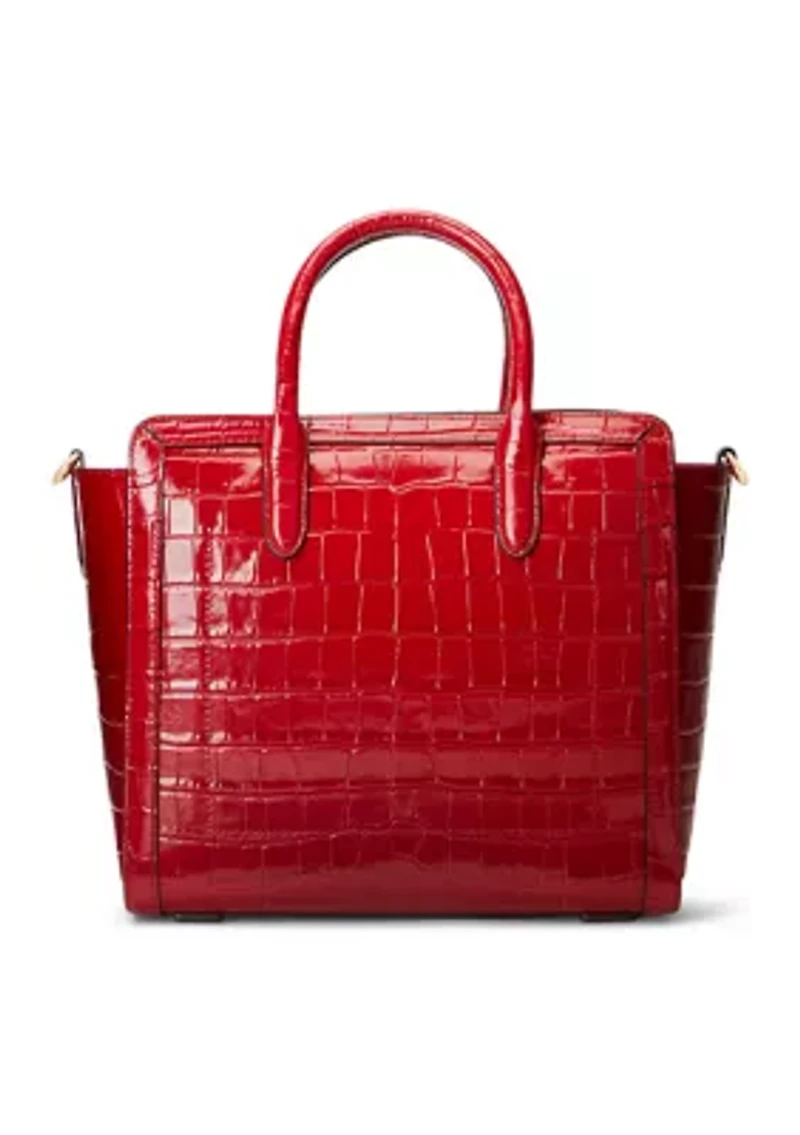 Embossed Leather Medium Tyler Tote