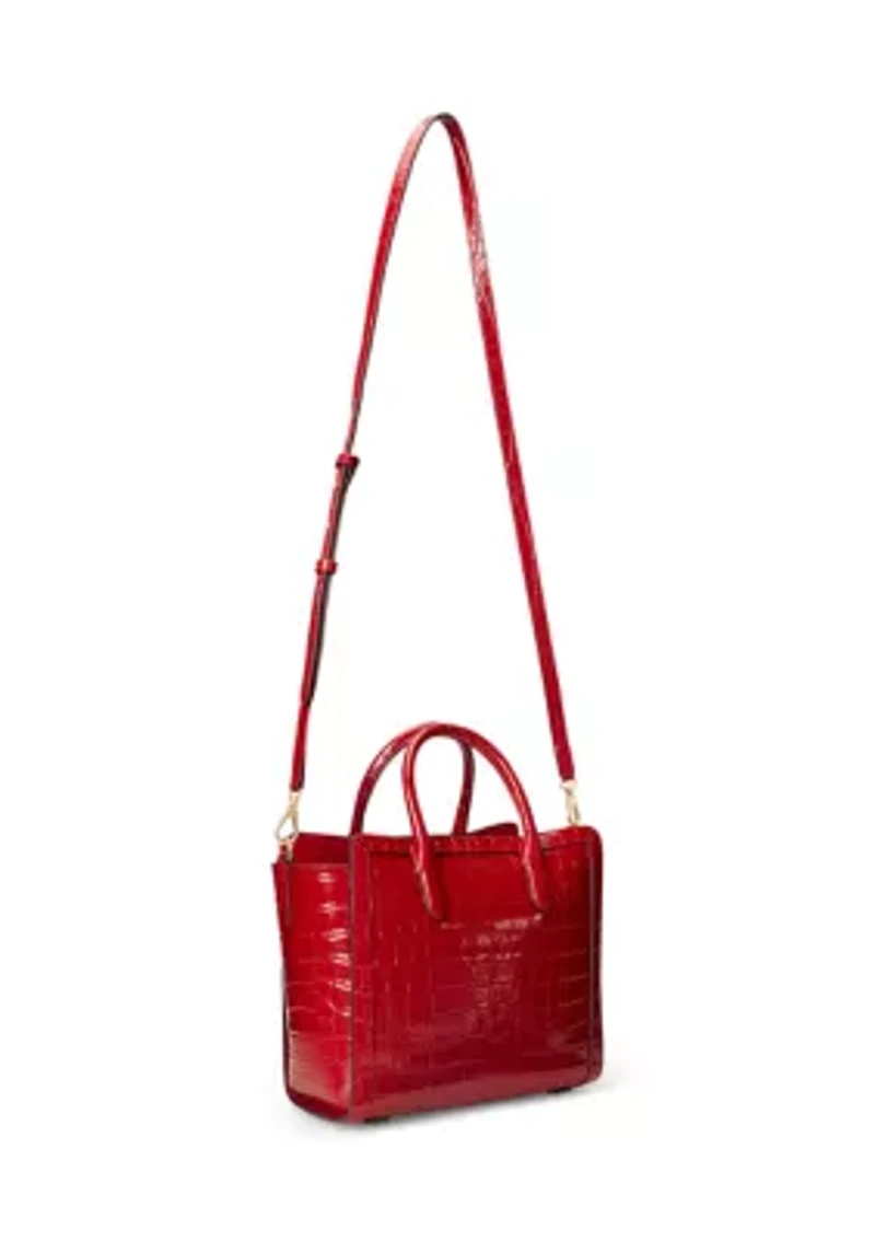 Embossed Leather Medium Tyler Tote