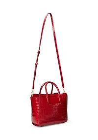 Embossed Leather Medium Tyler Tote