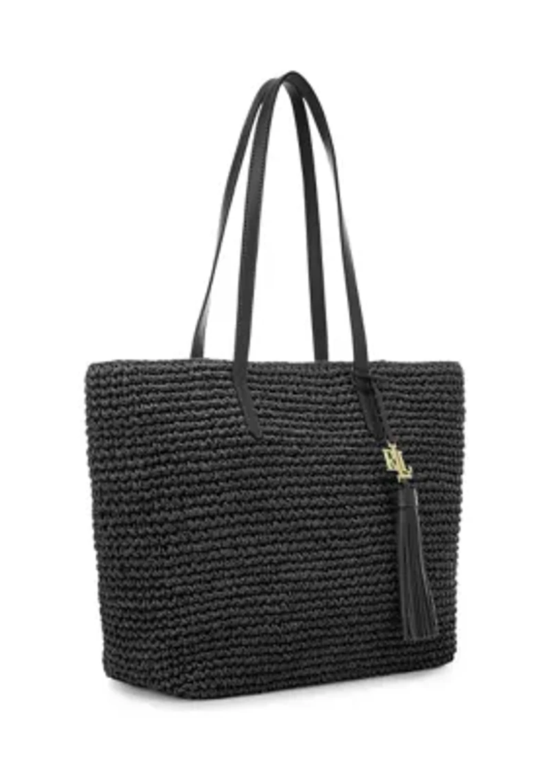 Crochet-Straw Medium Whitney Tote