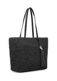 Crochet-Straw Medium Whitney Tote