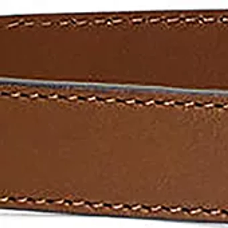 Turn-Lock Skinny Leather Belt