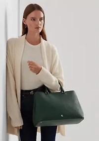 Crosshatch Leather Large Hanna Satchel