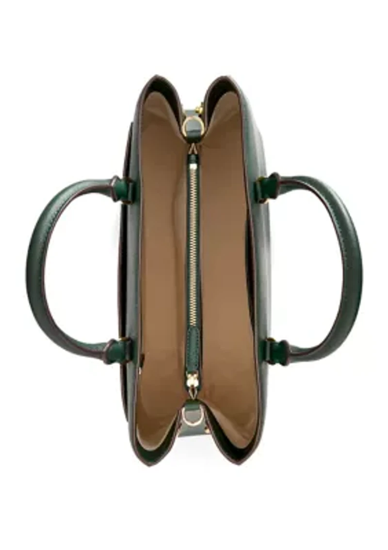 Crosshatch Leather Large Hanna Satchel