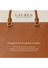 Crosshatch Leather Large Hanna Satchel