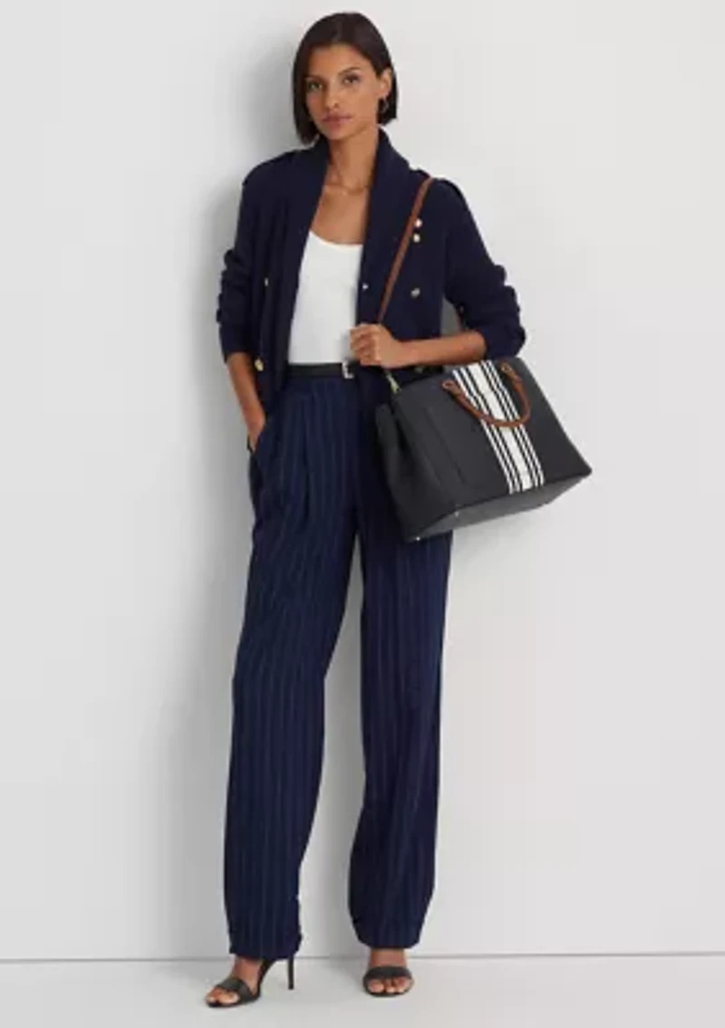 Crosshatch Leather Large Hanna Satchel