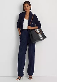 Crosshatch Leather Large Hanna Satchel