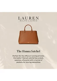 Crosshatch Leather Large Hanna Satchel