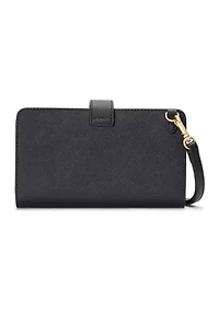 Crosshatch Leather Tech Wristlet