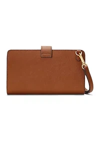 Crosshatch Leather Tech Wristlet