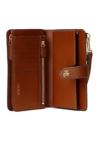 Crosshatch Leather Tech Wristlet