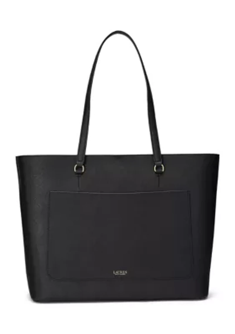 Crosshatch Leather Large Karly Tote Bag