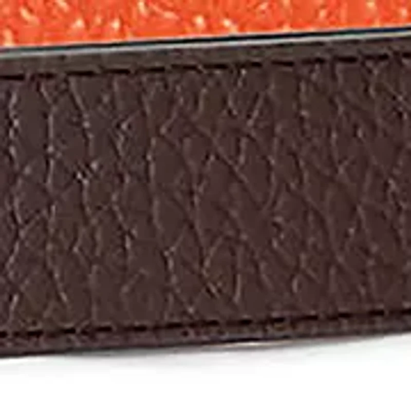 Logo Reversible Pebbled Leather Belt