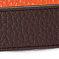 Logo Reversible Pebbled Leather Belt