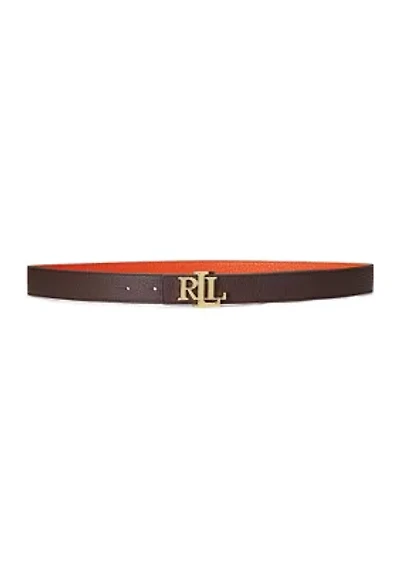 Logo Reversible Pebbled Leather Belt
