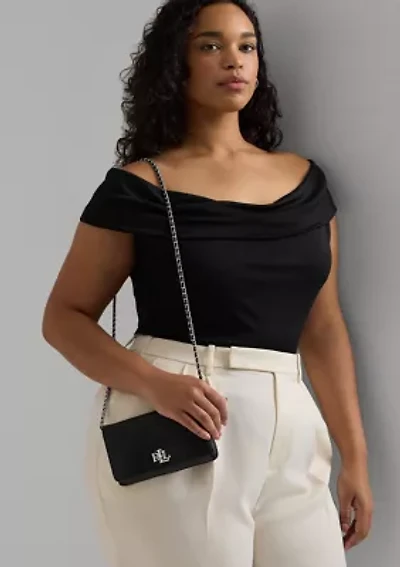 Leather Crossbody Turn Lock Tech Case