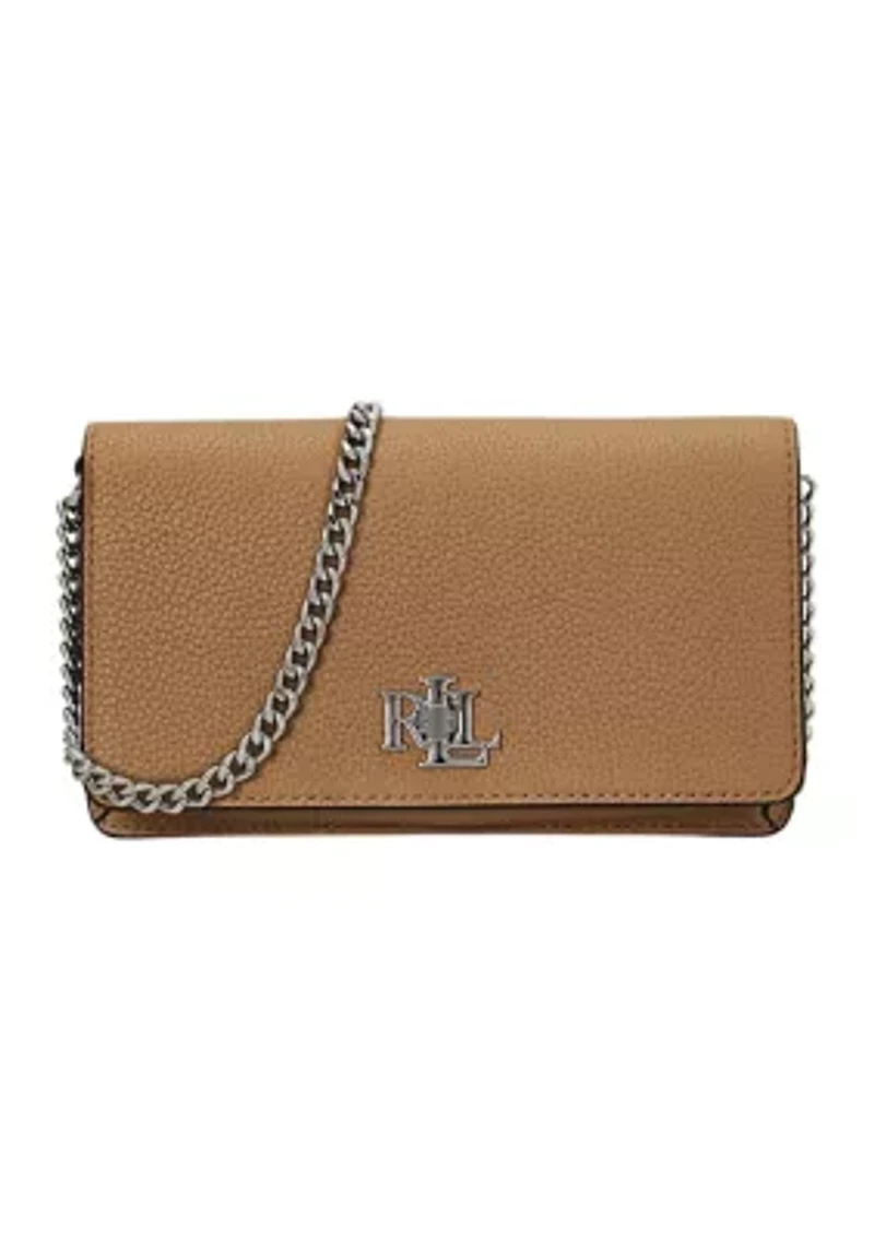 Pebbled Crossbody Turn-Lock Tech Case