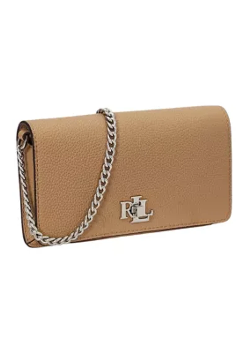 Pebbled Crossbody Turn-Lock Tech Case