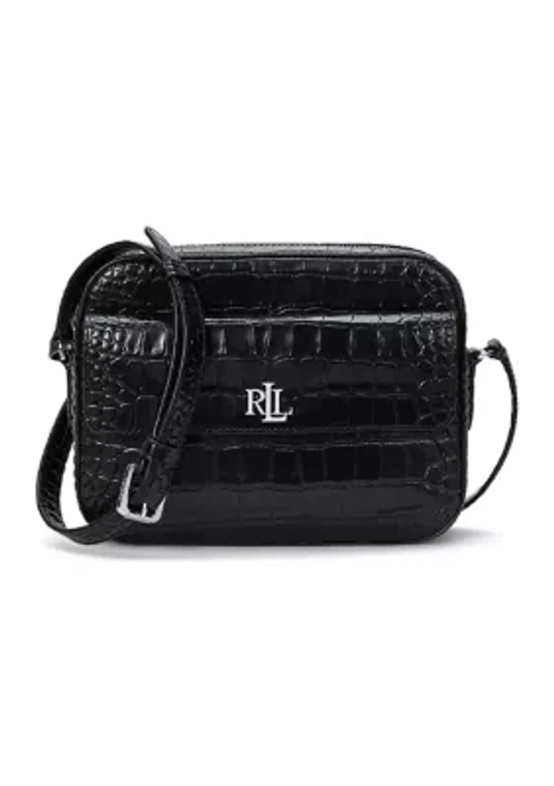 Croc-Embossed Medium Marcy Camera Bag