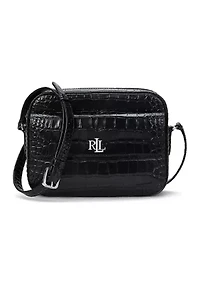 Croc-Embossed Medium Marcy Camera Bag