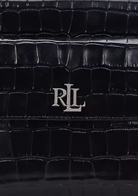 Croc-Embossed Medium Marcy Camera Bag