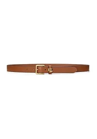 Logo Keeper Leather Skinny Belt