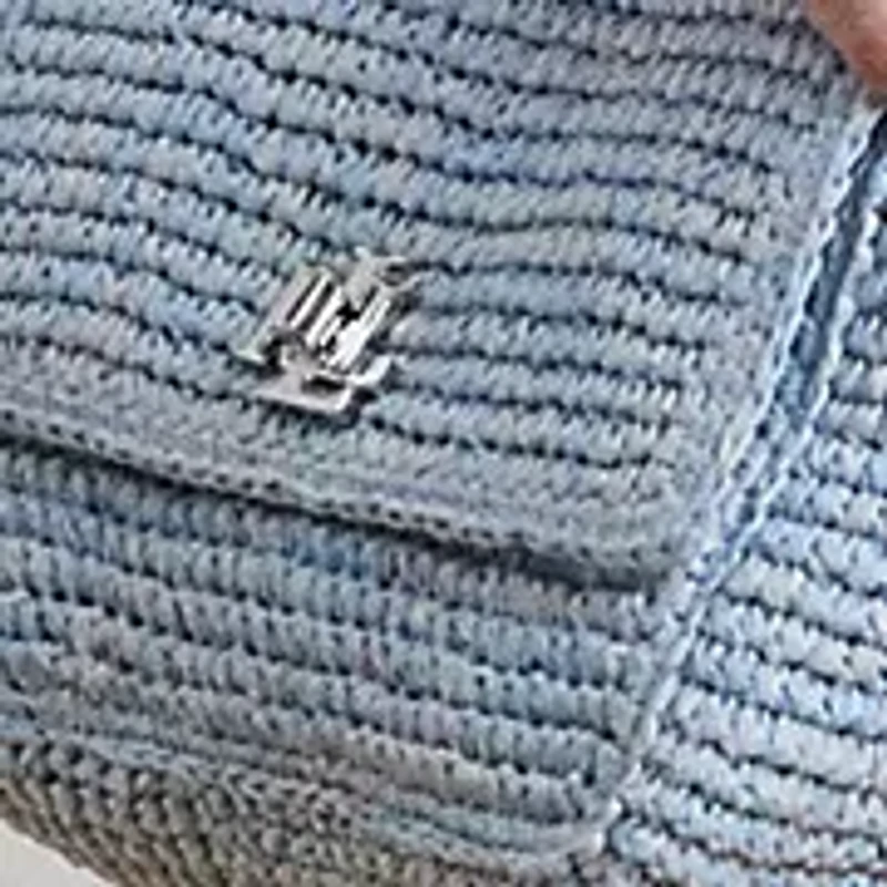 Mélange Woven Straw Medium Sophee Bag