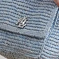 Mélange Woven Straw Medium Sophee Bag