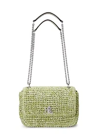 Mélange Woven Straw Medium Sophee Bag