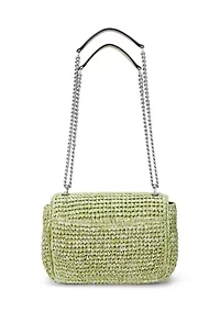 Mélange Woven Straw Medium Sophee Bag