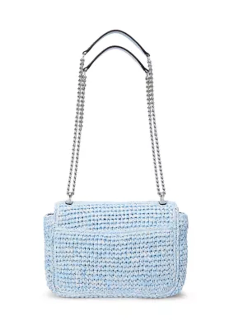 Mélange Woven Straw Medium Sophee Bag