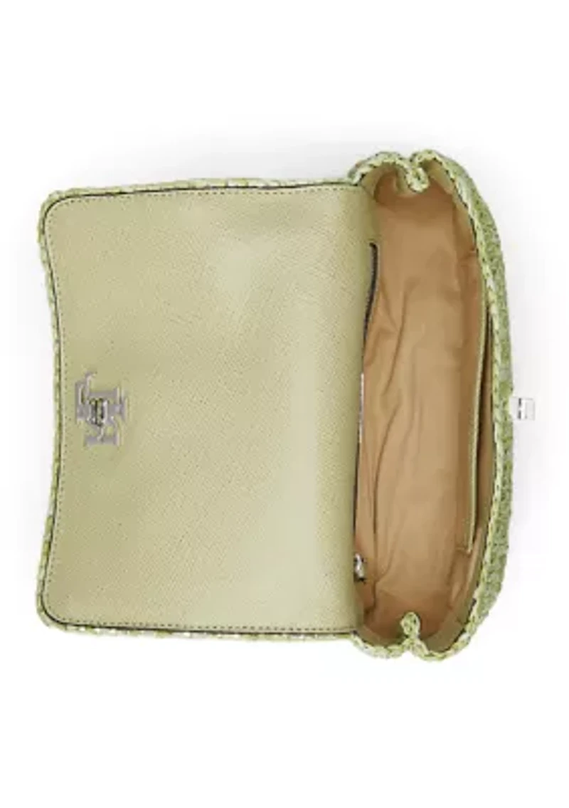 Mélange Woven Straw Medium Sophee Bag