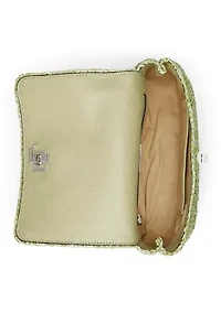 Mélange Woven Straw Medium Sophee Bag