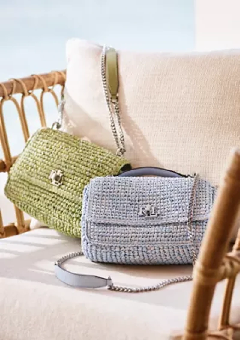 Mélange Woven Straw Medium Sophee Bag