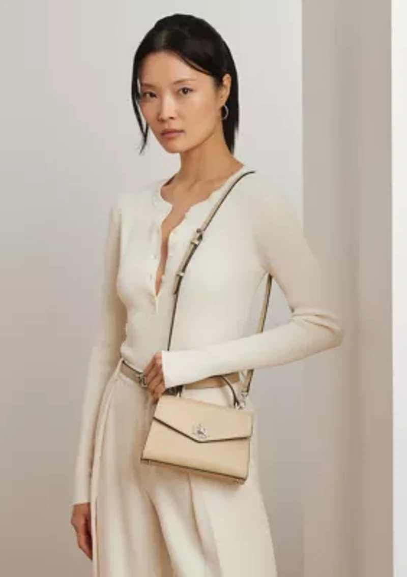 Crosshatch Leather Small Farrah Satchel
