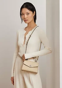 Crosshatch Leather Small Farrah Satchel