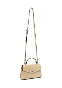 Crosshatch Leather Small Farrah Satchel