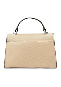 Crosshatch Leather Small Farrah Satchel