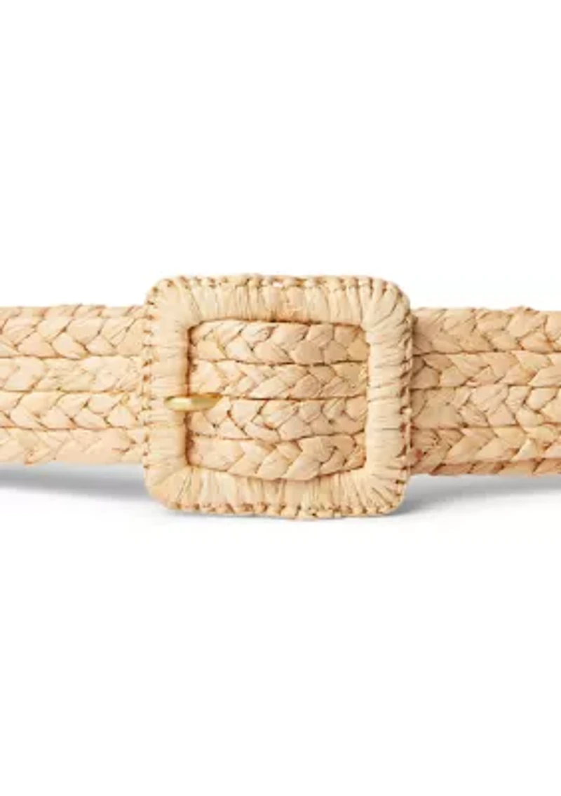 Raffia Wide Belt