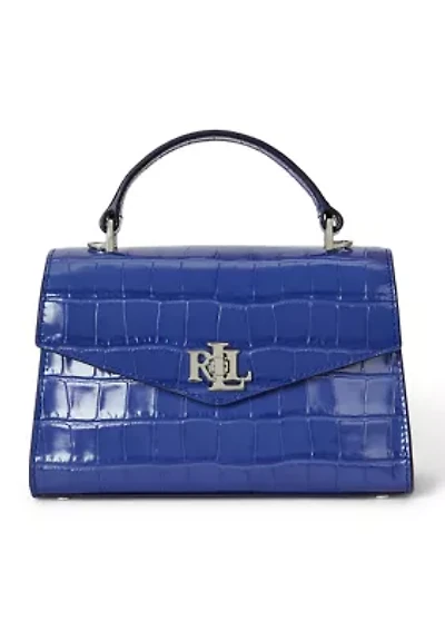 Crocodile Embossed Small Farrah Satchel
