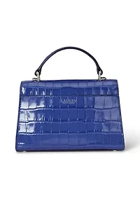 Crocodile Embossed Small Farrah Satchel