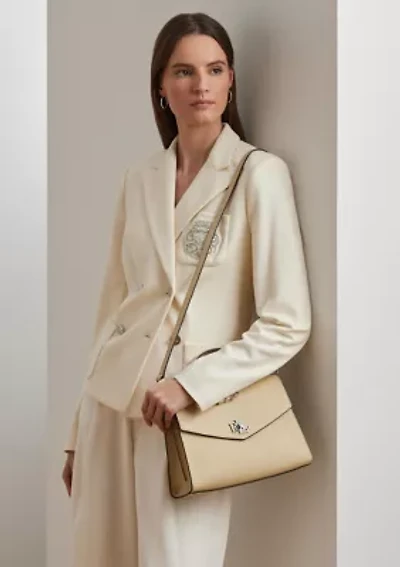 Crosshatch Leather Large Farrah Satchel