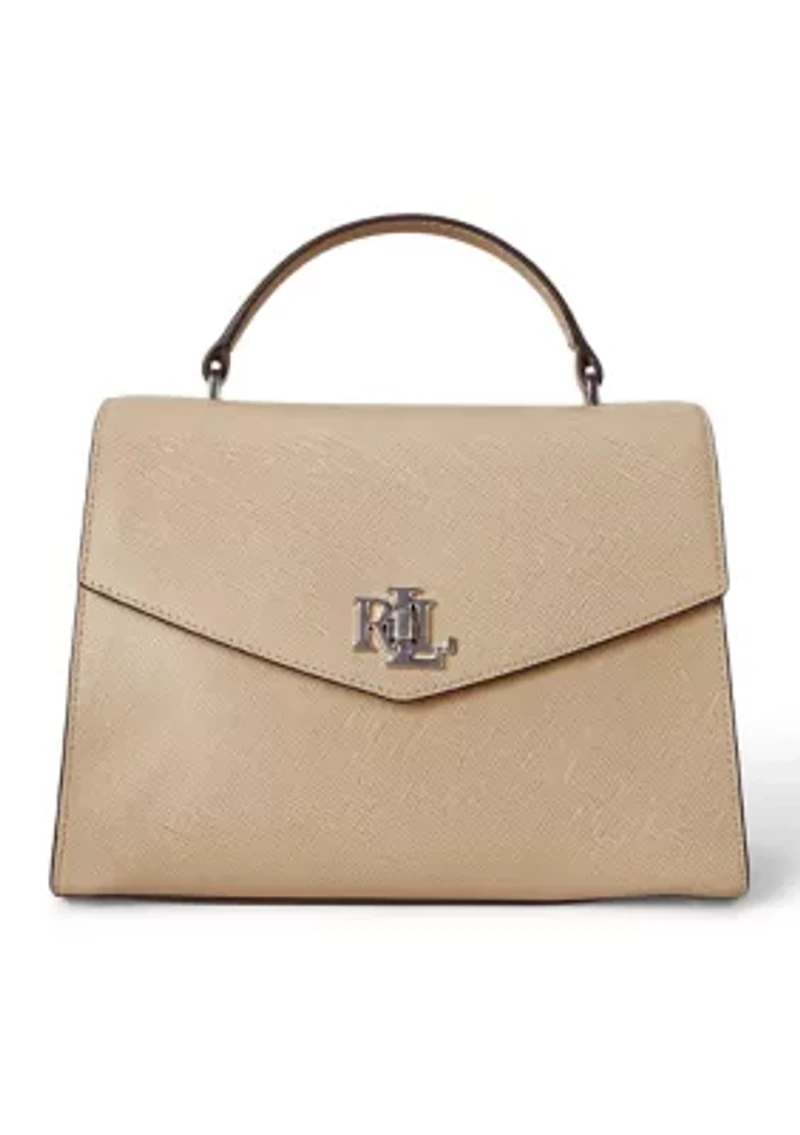 Crosshatch Leather Large Farrah Satchel