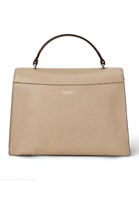 Crosshatch Leather Large Farrah Satchel