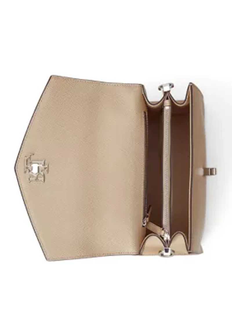 Crosshatch Leather Large Farrah Satchel